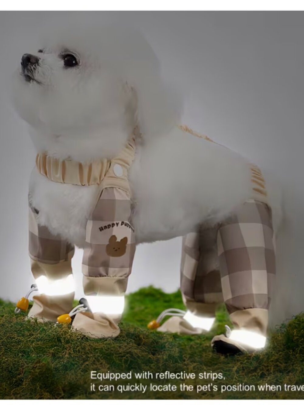 Small Dog Suspender Pants with Boots (SZ Small) Maillard Bear